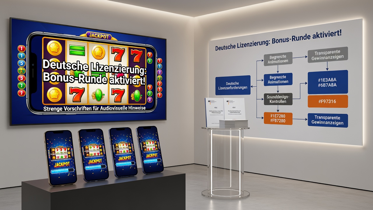 Darstellung akustischer und visueller Anpassungen in lizenzierten mobilen Slot-Bonus-Runden mit Fokus auf dezente Effekte