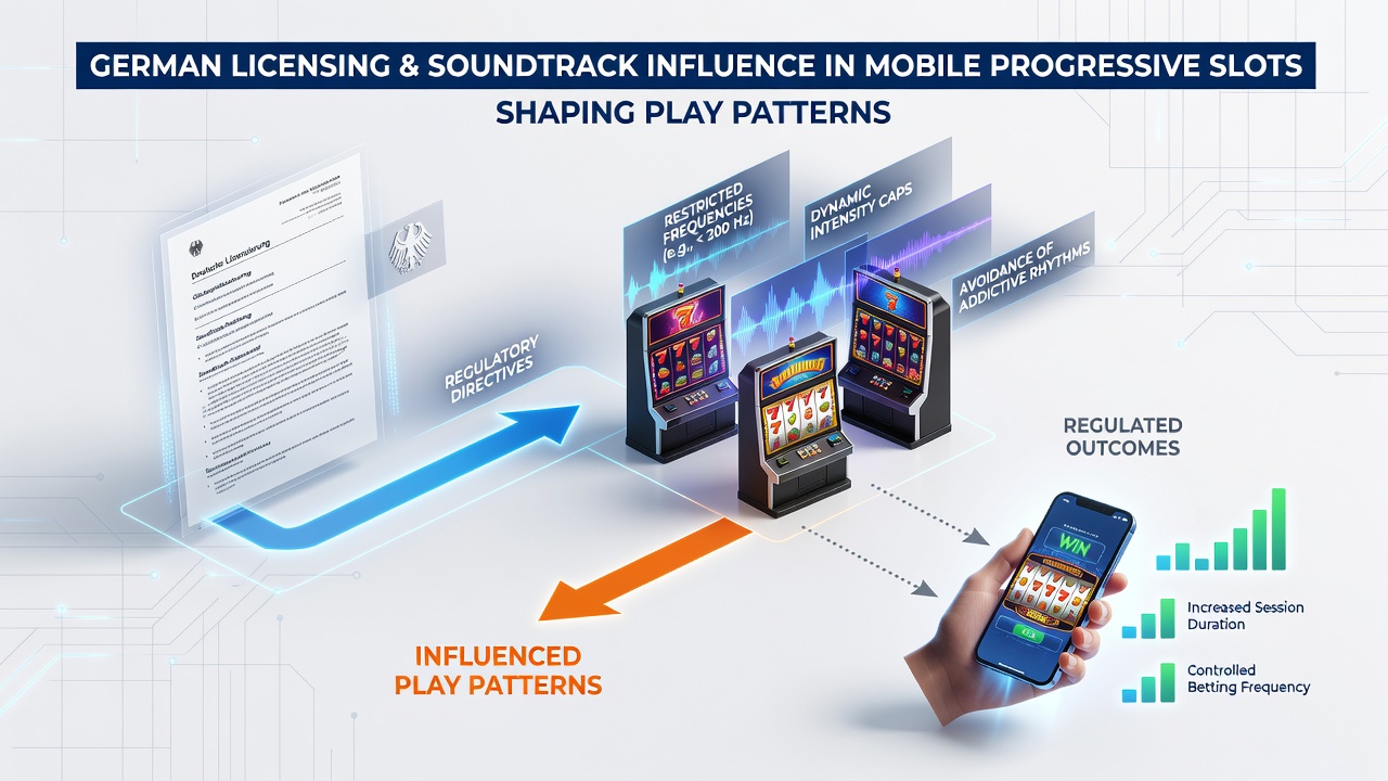 Darstellung einer mobilen Slot-Oberfläche mit integriertem Soundtrack-Element unter deutscher Lizenzierung