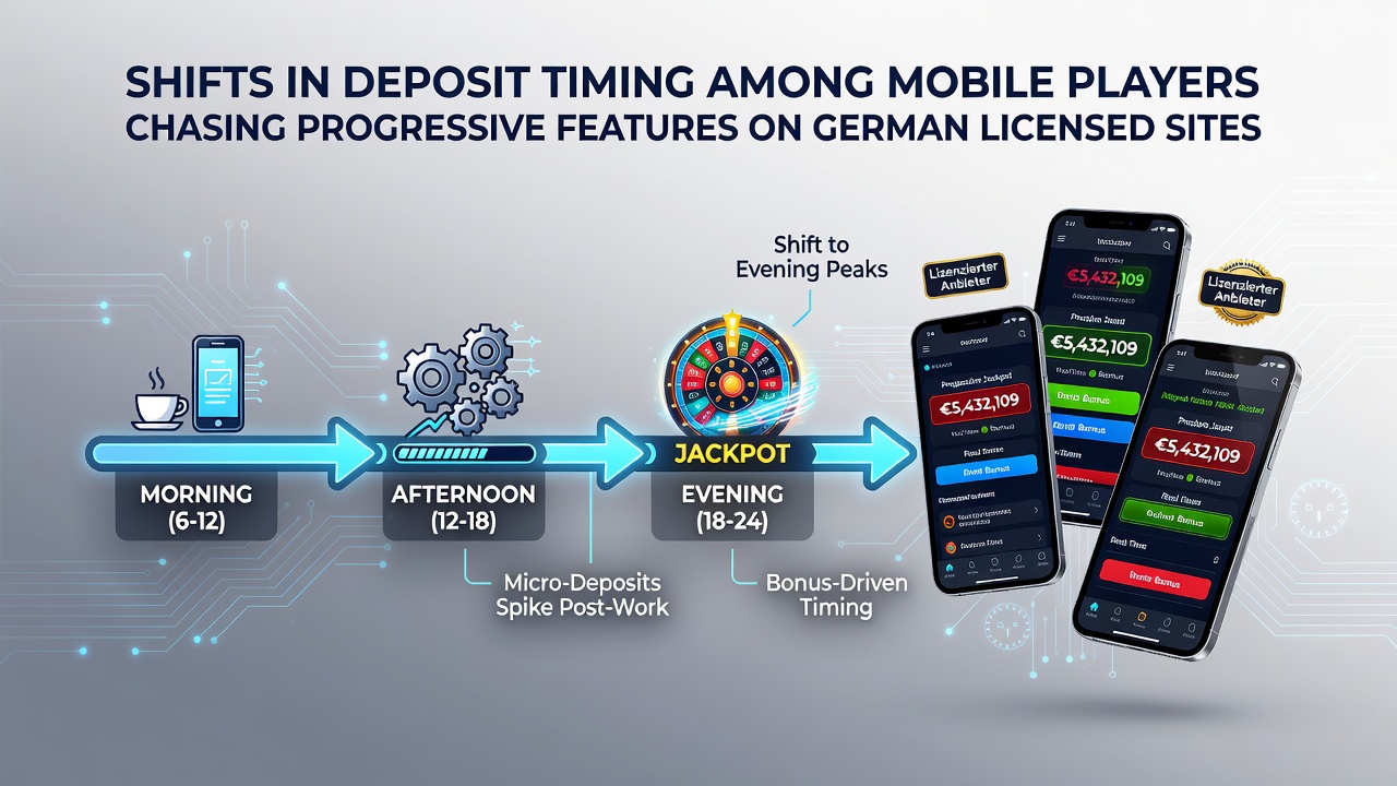 Grafik veranschaulicht mobile Einzahlungstrends bei progressiven Slot-Features in Deutschland 2026